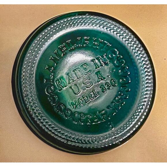 Vintage Lamplight Farms Clear Glass Hurricane Oil Lamp Green‎ Base-NEW - Picture 6 of 8